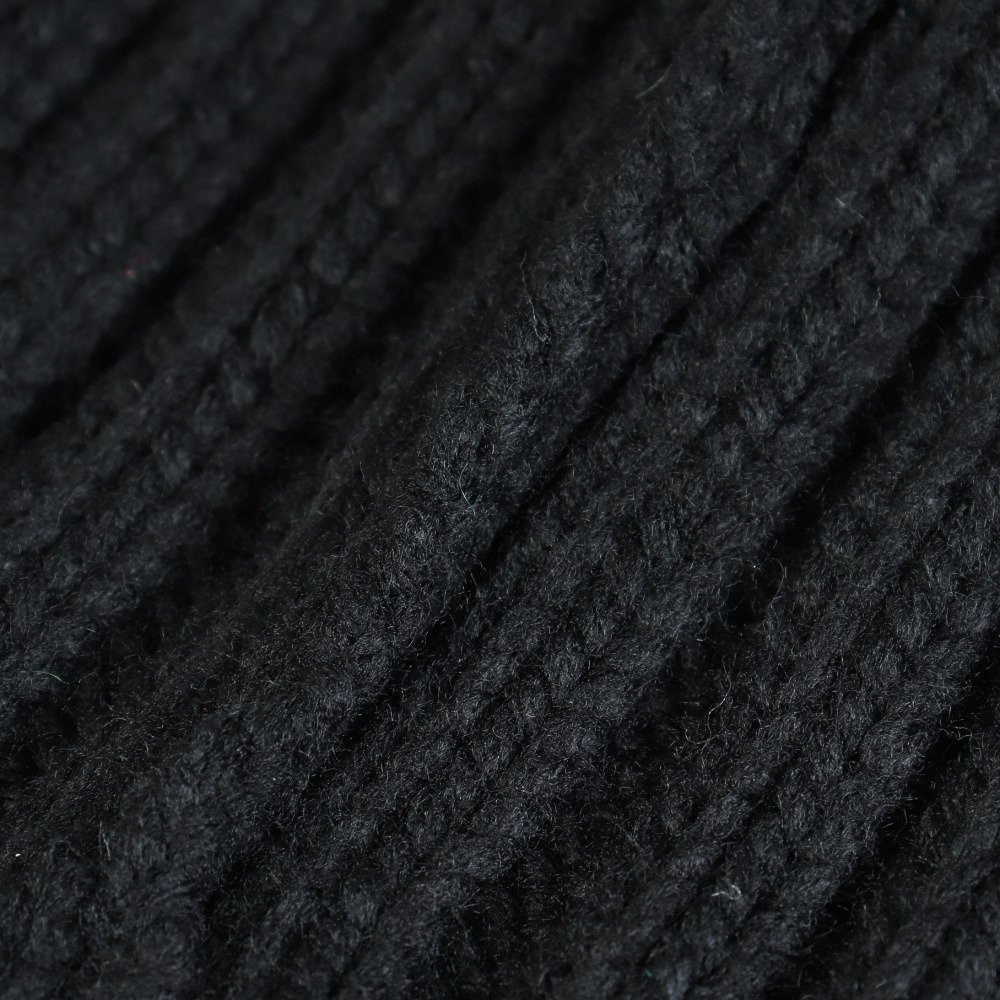 クー（Coo.）（キッズ）帽子 ジュニア ニットキャップ ポンポンカフワッチ 黒 ブラック 899CO5ST0027 BLK