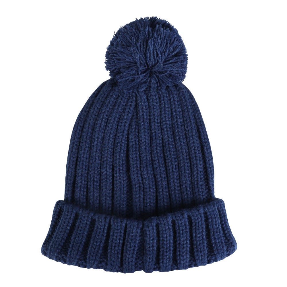 クー（Coo.）（キッズ）帽子 ジュニア ニットキャップ ポンポンカフ