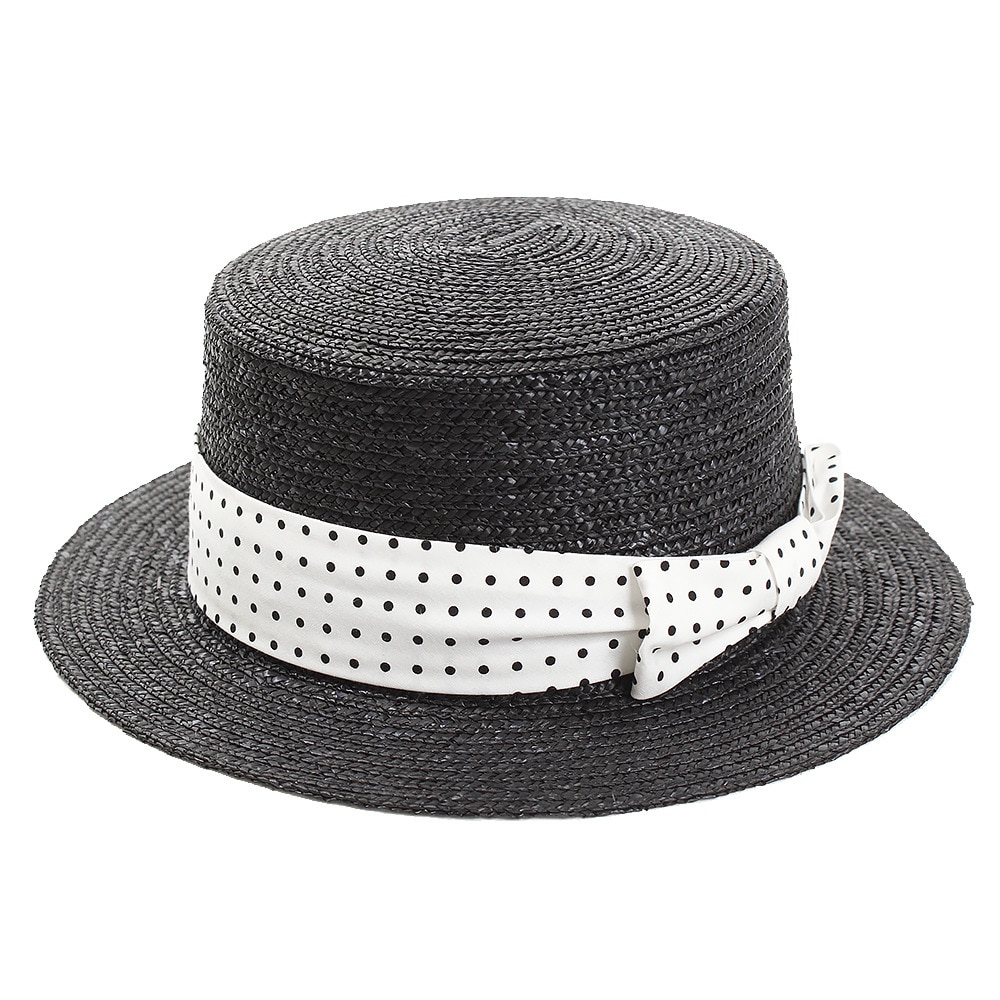  【多少の傷汚れありの為大奉仕】STRAW BLADE BOATER AG83AC1085J BLK オンライン価格