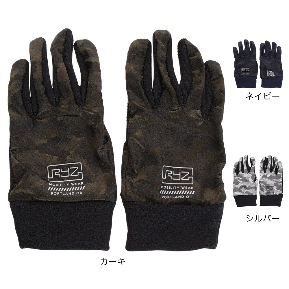 ライズ（RYZ）（メンズ）フィールドグローブ 900R0SN3019 KHK 防寒 スマホ対応