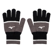 ミズノ（MIZUNO）（メンズ、レディース）手袋 防寒 ニット グローブ 黒 32JY150207 