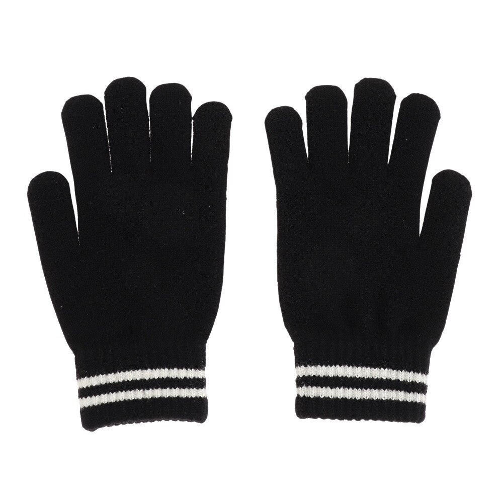 その他ブランド（OTHER BRAND）（メンズ、レディース、キッズ）手袋 防寒 ライン ニット手袋 黒 900NN1SN2744BLK