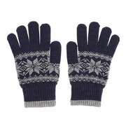 その他ブランド（OTHER BRAND）（メンズ、レディース、キッズ）手袋 防寒 ジャガード雪柄 ニット手袋 ネイビー 900NN1SN2749NVY