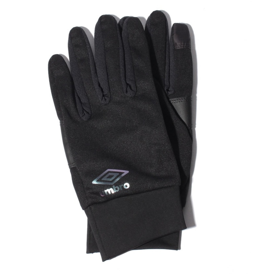 アンブロ（UMBRO）（メンズ、レディース）手袋 トランスファーグローブ UUASJD51 BK 黒 防寒 タッチパネル対応 M-Lサイズ