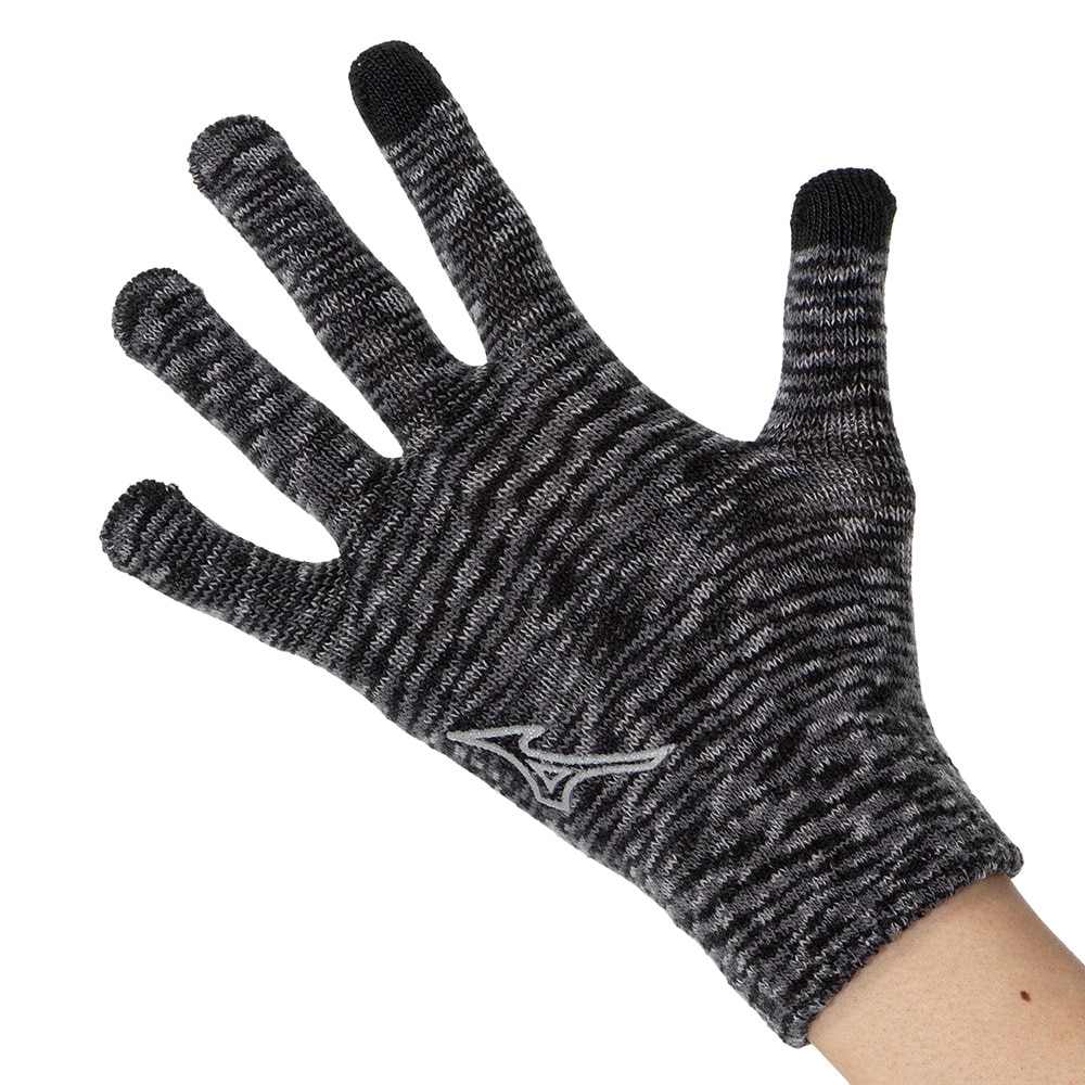 ミズノ（MIZUNO）（メンズ、レディース）ニット手袋 タッチパネル対応 32JYA50409 防寒