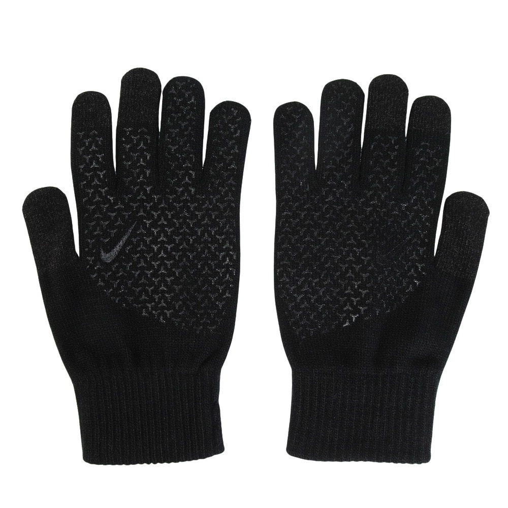 ナイキ（NIKE）（メンズ、レディース）手袋 ニット テック&グリップ グローブ 2.0 防寒 CW1037-091 黒 S-Lサイズ