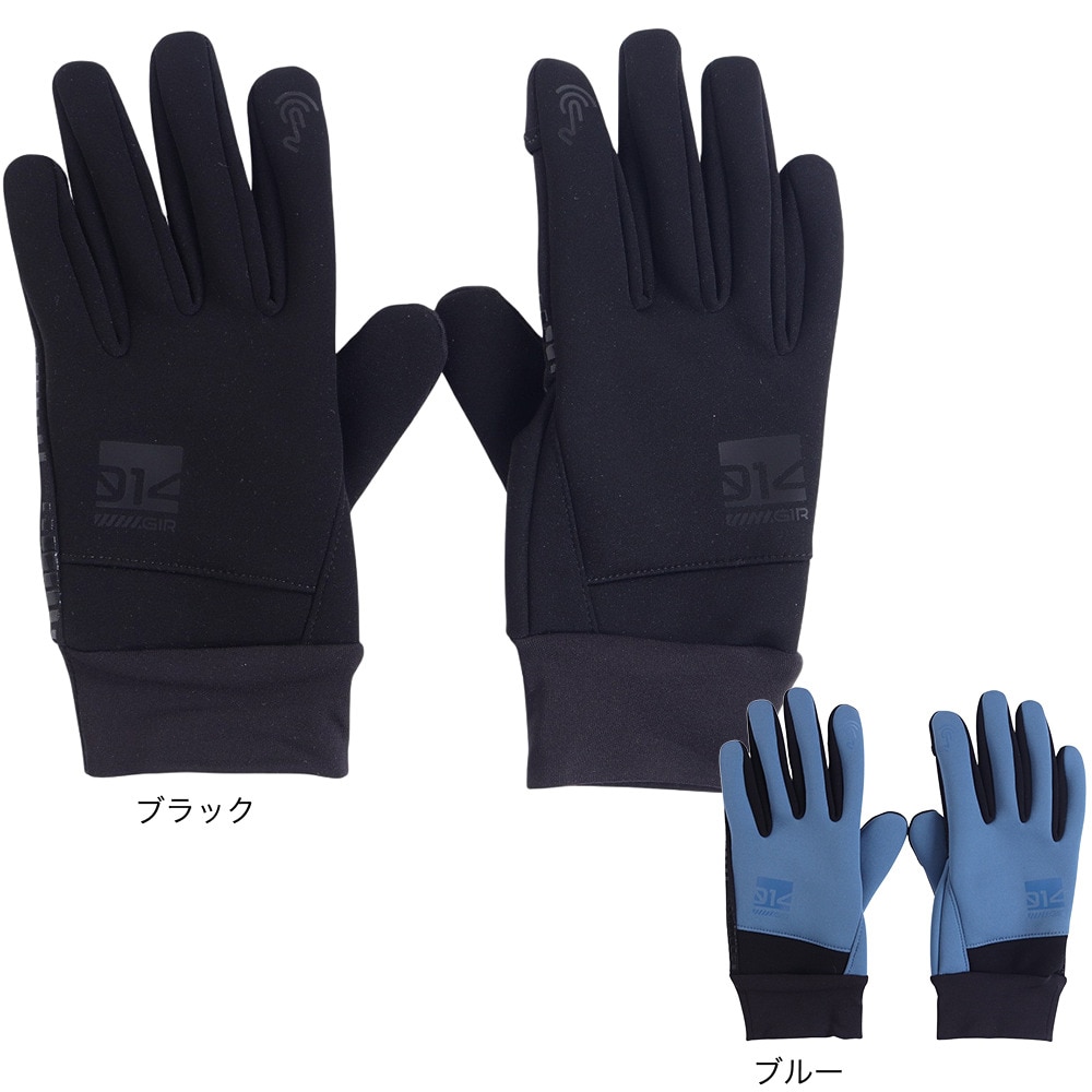 ジローム（GIRAUDM）（メンズ、レディース）手袋 ヒートクロス 防風 グローブ 防寒 WG3F0013-WA900-GRSN BLK S-Lサイズ 滑り止め