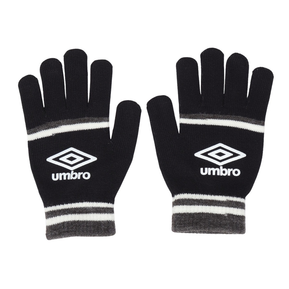 アンブロ（UMBRO）（メンズ）手袋 ニットグローブ UUAYJD54 BKGY 黒