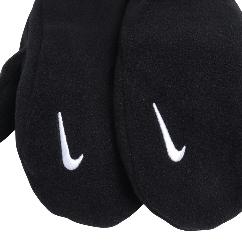 ナイキ（NIKE）（キッズ）ジュニア用 ユース ワン サーマフィット フリースミトン 手袋 CW3020-010 Lサイズ 黒 保温 裏起毛