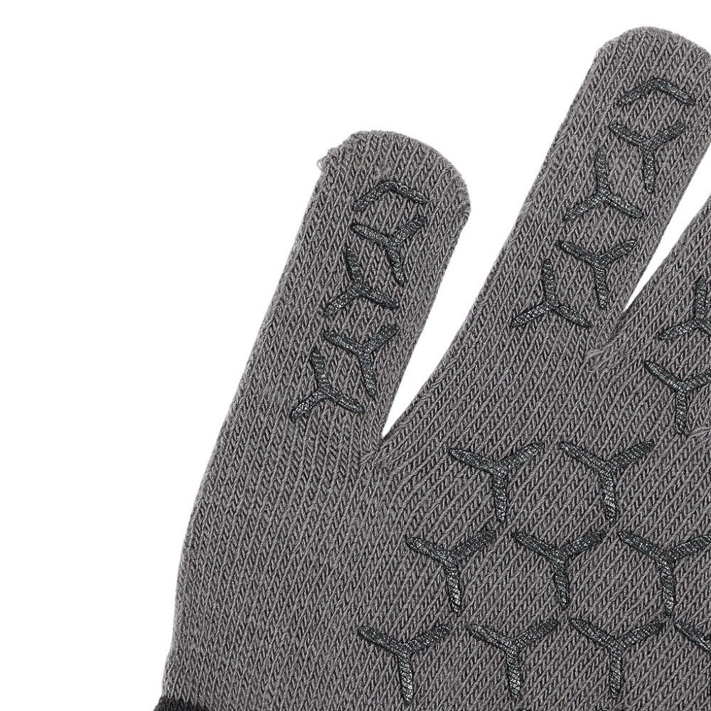 ミズノ（MIZUNO）（メンズ、レディース）手袋 ニット手袋 グレー 32JYC50206 防寒 滑り止め付き