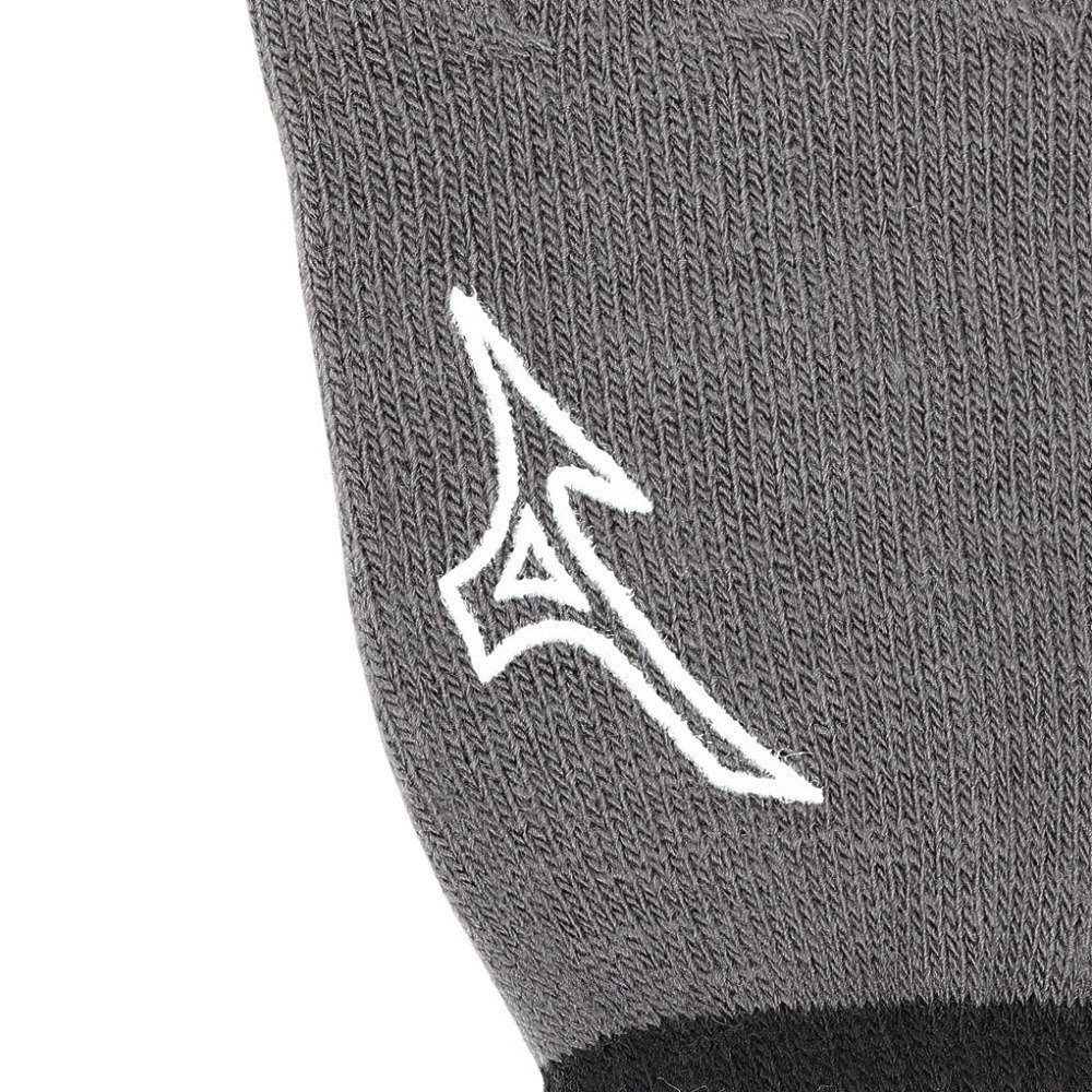 ミズノ（MIZUNO）（メンズ、レディース）手袋 ニット手袋 グレー 32JYC50206 防寒 滑り止め付き