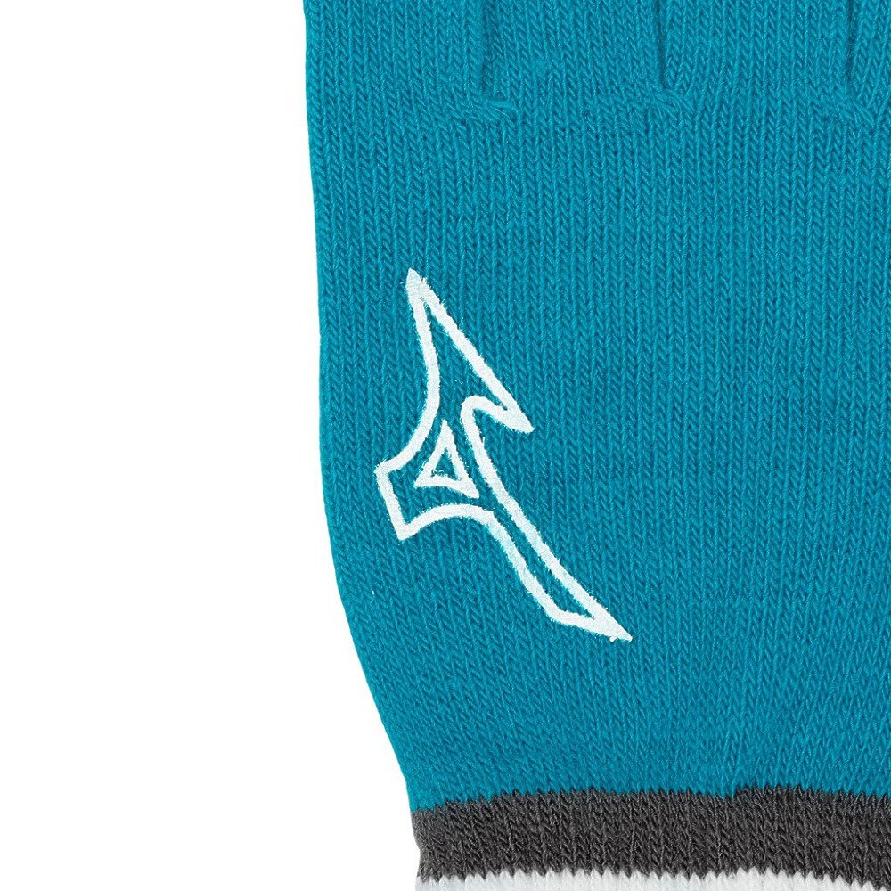 ミズノ（MIZUNO）（メンズ、レディース）手袋 ニット手袋 ターコイズ 32JYC50224 防寒 滑り止め付き