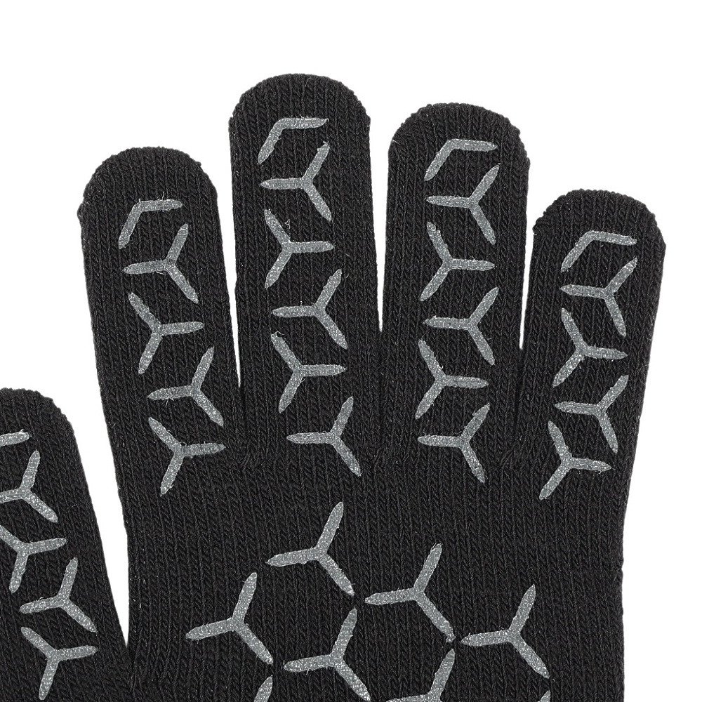 ミズノ（MIZUNO）（メンズ、レディース）手袋 ニット手袋 黒 32JYC50290 防寒 滑り止め付き