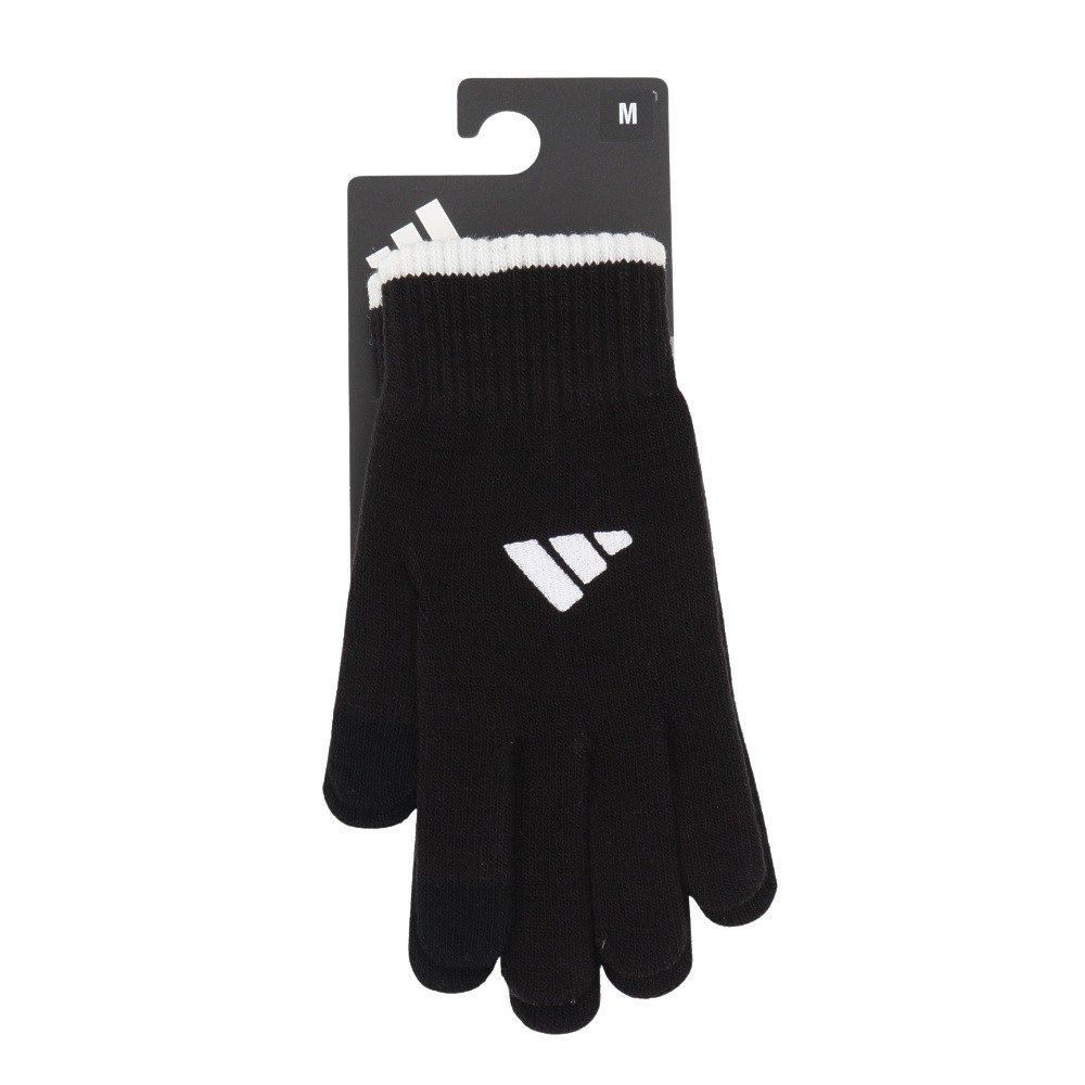 アディダス（adidas）（メンズ）手袋 ベーシック ニットグローブ 黒 ブラック S-Lサイズ BT061-JZ1729