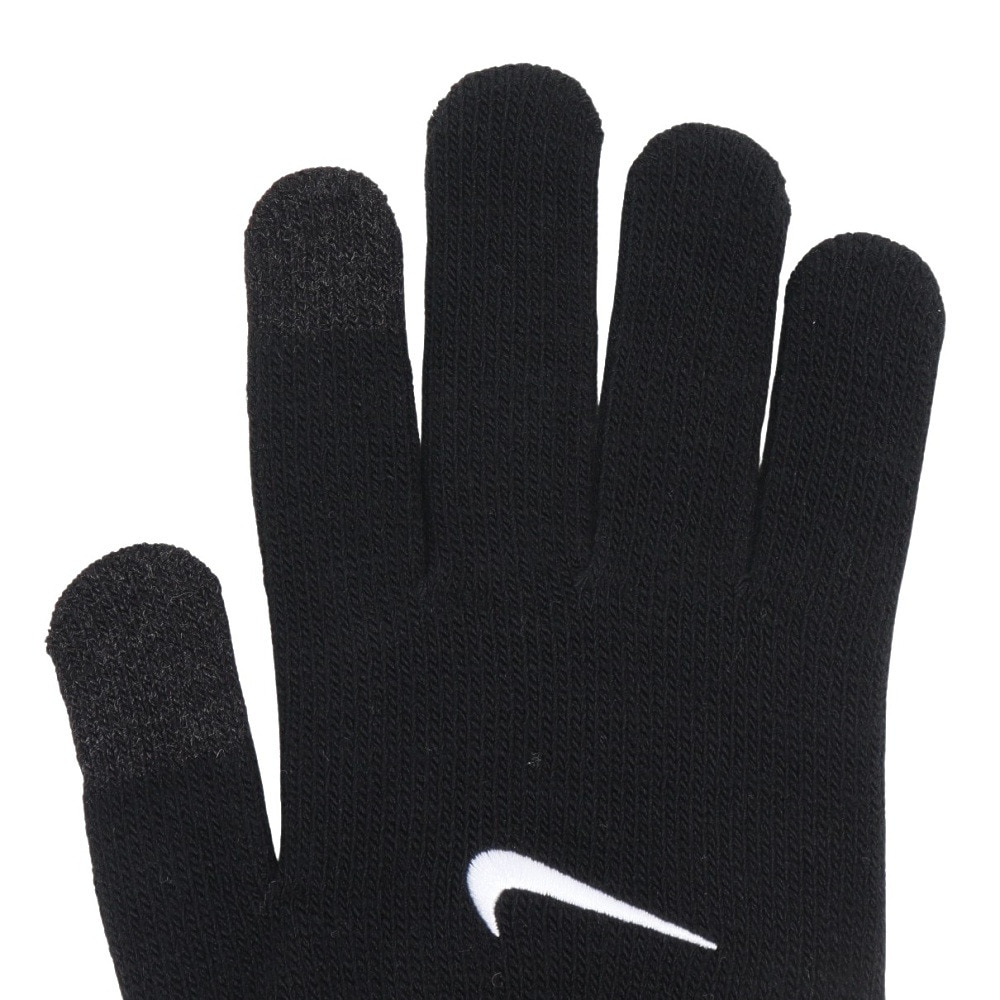 ナイキ（NIKE）（メンズ）手袋 ニット テック&グリップ グローブ グラフィック 3.0 両手用 黒×グレー S-Mサイズ CW1043-088 防寒 グリップ付き