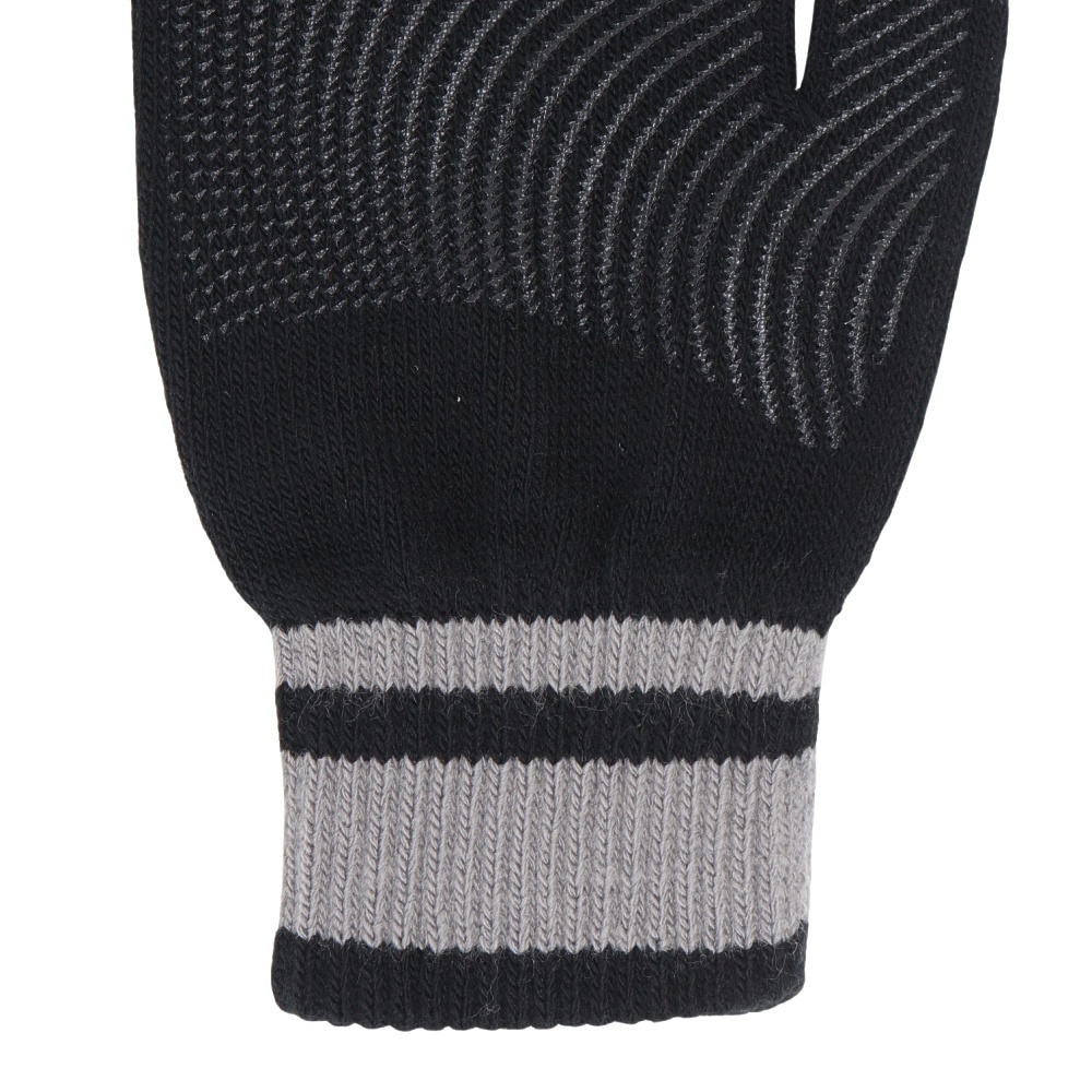 ナイキ（NIKE）（メンズ）手袋 ニット テック&グリップ グローブ グラフィック 3.0 両手用 黒×グレー S-Mサイズ CW1043-088 防寒 グリップ付き