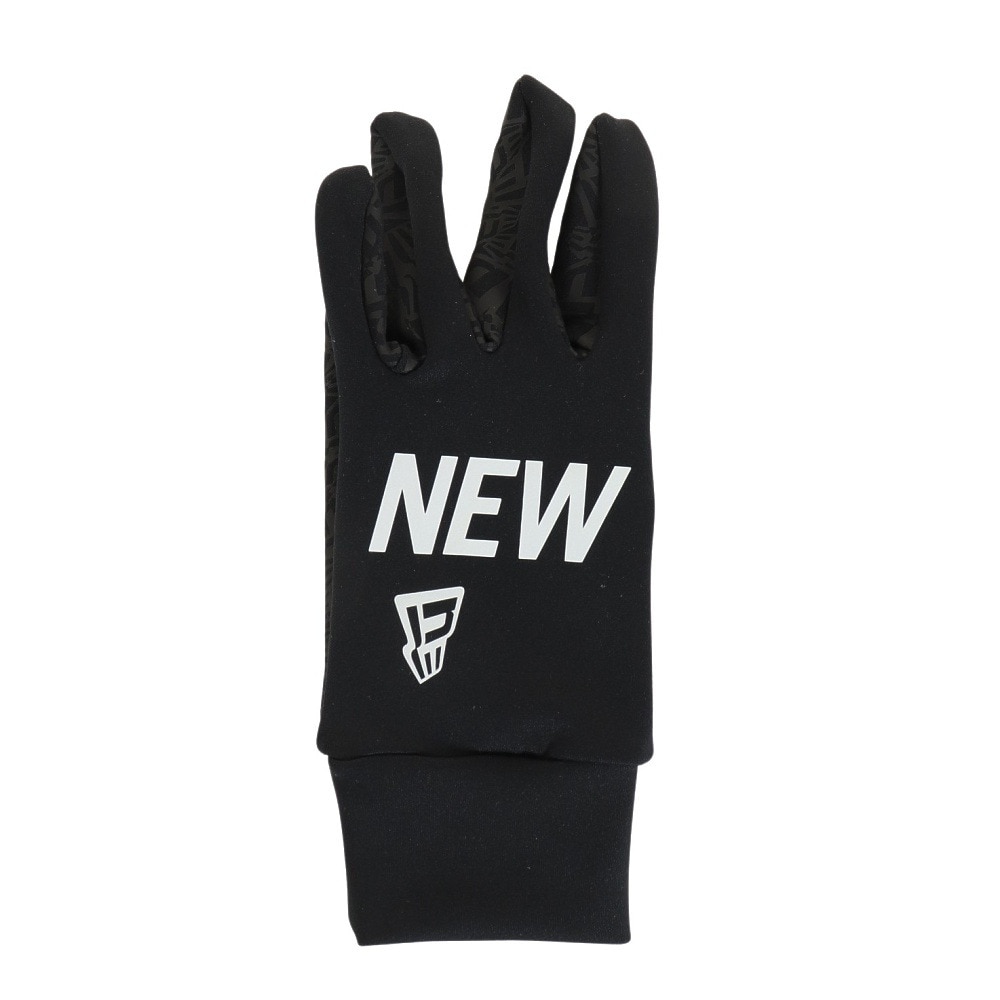 ニューエラ（NEW ERA）（メンズ、レディース）手袋 フリース ウォーマーグローブ 12854761 ブラック 防寒 スマホ対応