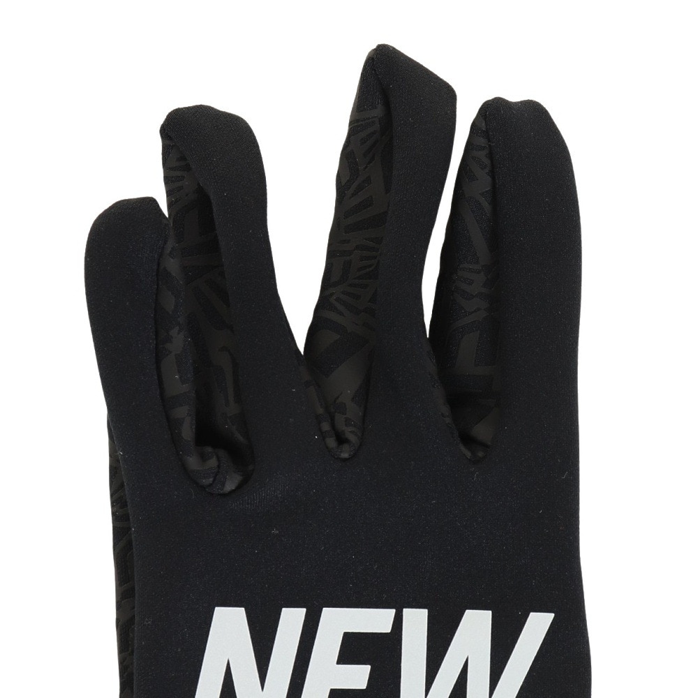 ニューエラ（NEW ERA）（メンズ、レディース）手袋 フリース ウォーマーグローブ 12854761 ブラック 防寒 スマホ対応