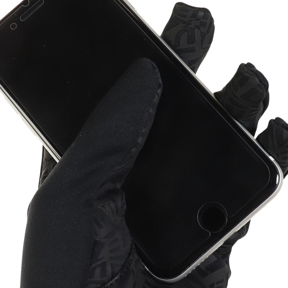 ニューエラ（NEW ERA）（メンズ）手袋 防寒 GLOVES フリース ウォーマー グローブ 黒 12541274 スマホ対応