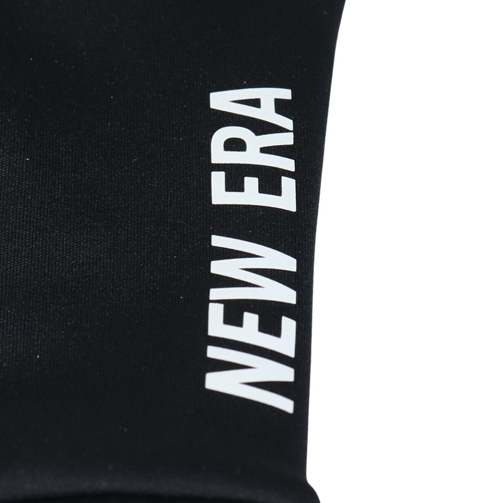 ニューエラ（NEW ERA）（メンズ、レディース）手袋 フリース ウォーマーグローブ 五本指タイプ 防寒 13772526 黒 M-LLサイズ スマホ対応