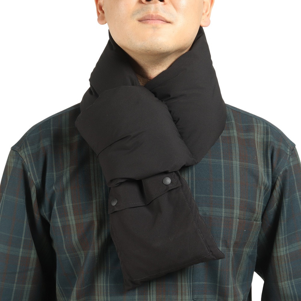 ノーブランド（NO BRAND）（メンズ、レディース）中わたマフラー 900NN2ST0380 BLK 防寒