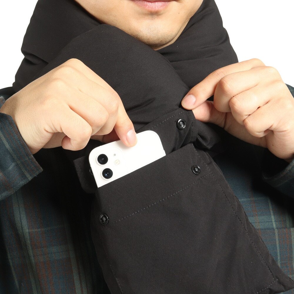 ノーブランド（NO BRAND）（メンズ、レディース）中わたマフラー 900NN2ST0380 BLK 防寒
