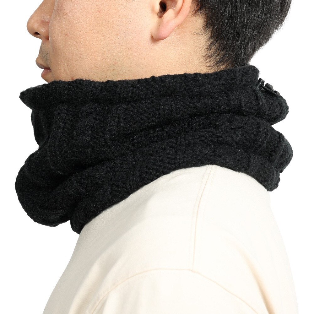 ノーブランド（NO BRAND）（メンズ、レディース）ニットネックウォーマー 900NN2ST0377 BLK 防寒