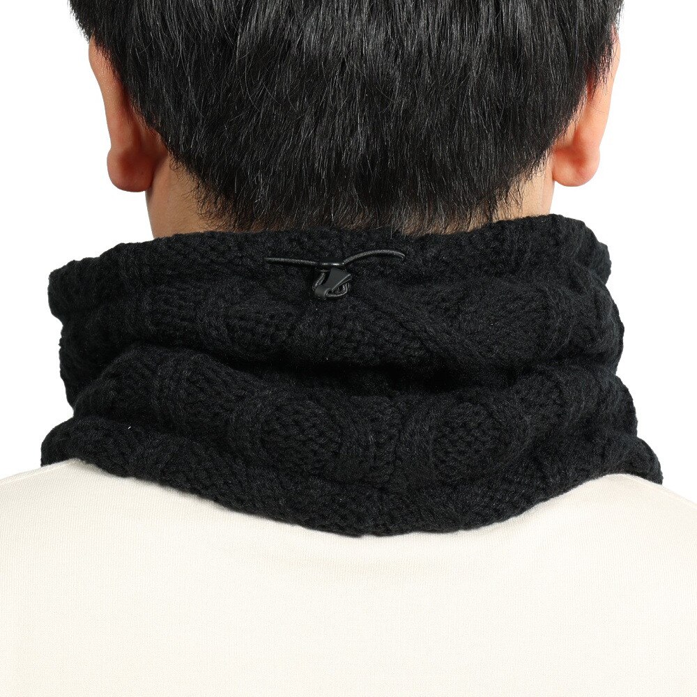 ノーブランド（NO BRAND）（メンズ、レディース）ニットネックウォーマー 900NN2ST0377 BLK 防寒