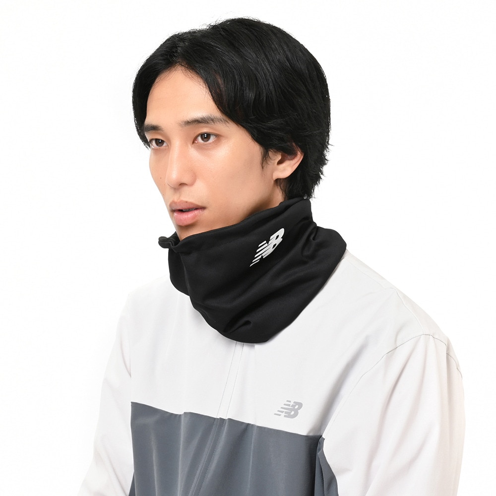 ニューバランス（new balance）（メンズ、レディース）フリースネックウォーマー 黒 LAM55703BK 防寒小物 防寒対策 寒さ対策 あったか