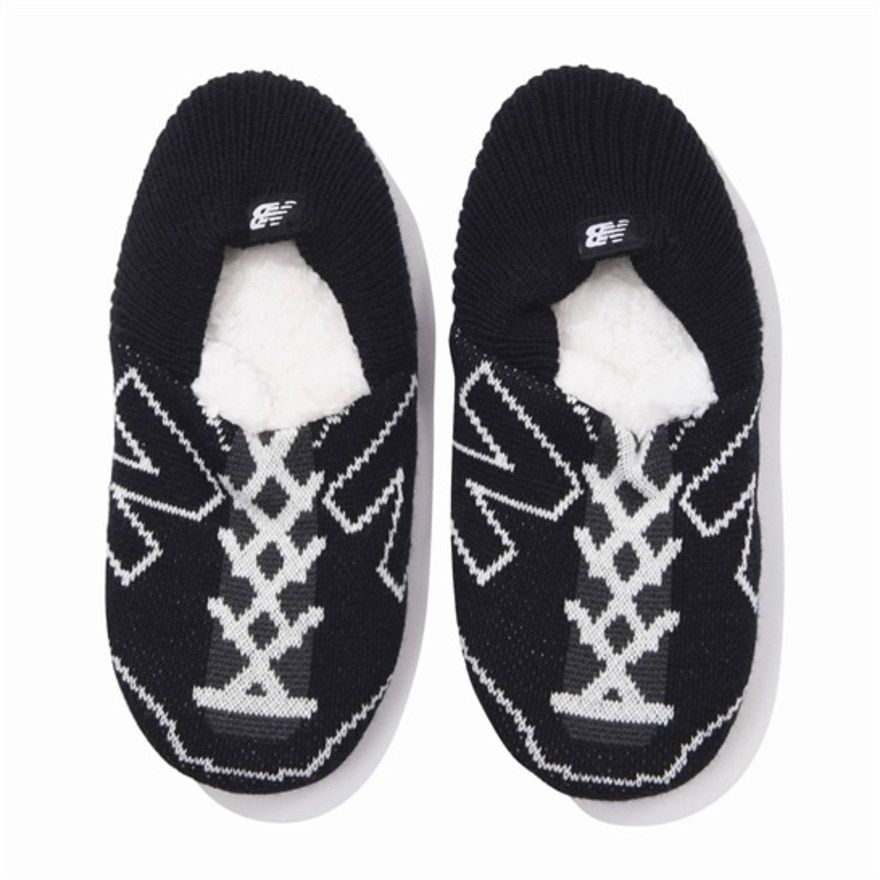 ニューバランス（new balance）（メンズ）スニーカー柄ルームソックス JASL0756BK 防寒