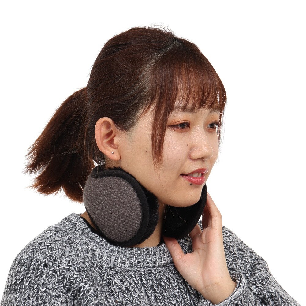 ノーブランド（NO BRAND）（メンズ、レディース）耳あて ニットバックアーム イヤーマフ 900NN1NT2804CGRY 防寒