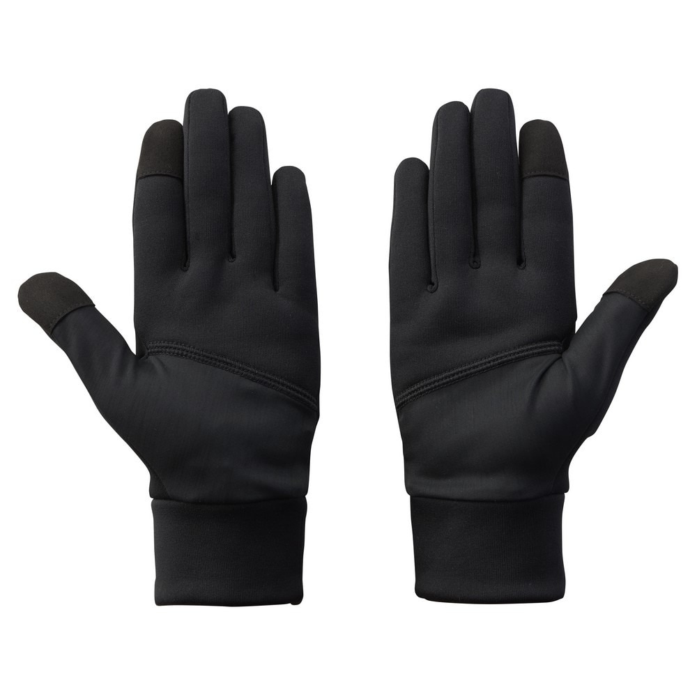 デサント（DESCENTE）（メンズ）手袋 ライト ストレッチフィールド グローブ ST4FGV50U BK00 黒 M-Lサイズ タッチパネル対応 裏起毛