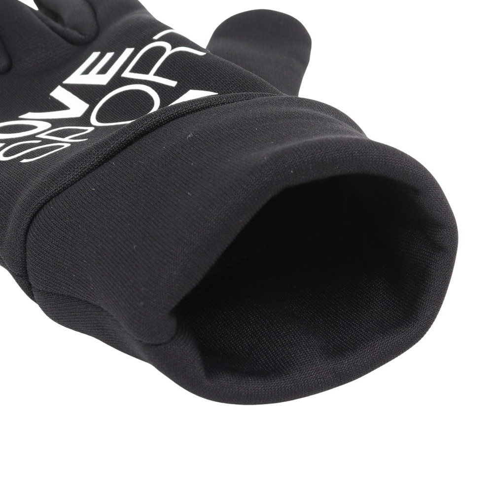 デサント（DESCENTE）（メンズ、レディース）防寒 ライトストレッチフィールドグローブ 黒 ブラック×ホワイト ST5FGV50U BK00 あったか 防寒小物