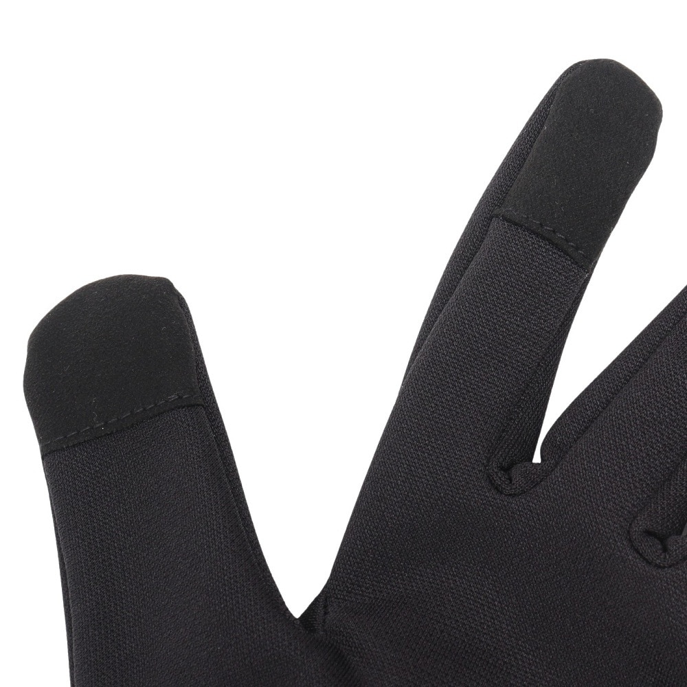 デサント（DESCENTE）（メンズ、レディース）防寒 ライトストレッチフィールドグローブ 黒 ブラック×ホワイト ST5FGV50U BK00 あったか 防寒小物