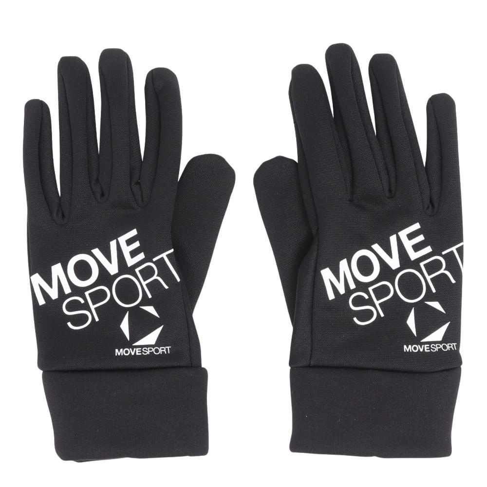 デサント（DESCENTE）（メンズ、レディース）防寒 ライトストレッチフィールドグローブ 黒 ブラック×ホワイト ST5FGV50U BK00 あったか 防寒小物