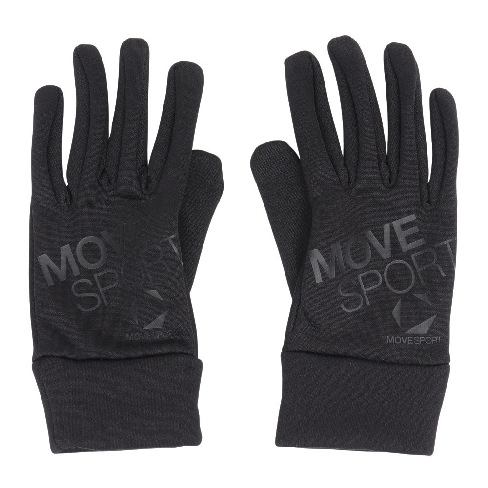 デサント（DESCENTE）（メンズ、レディース）防寒 ライトストレッチフィールドグローブ 黒 ブラック M-Lサイズ ST5FGV50U BKBK あったか 防寒小物