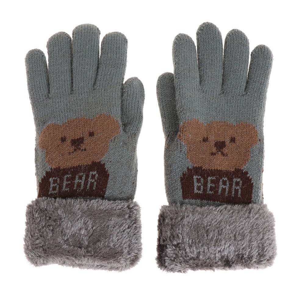 内ボア5指BEAR手袋 515052 ミント