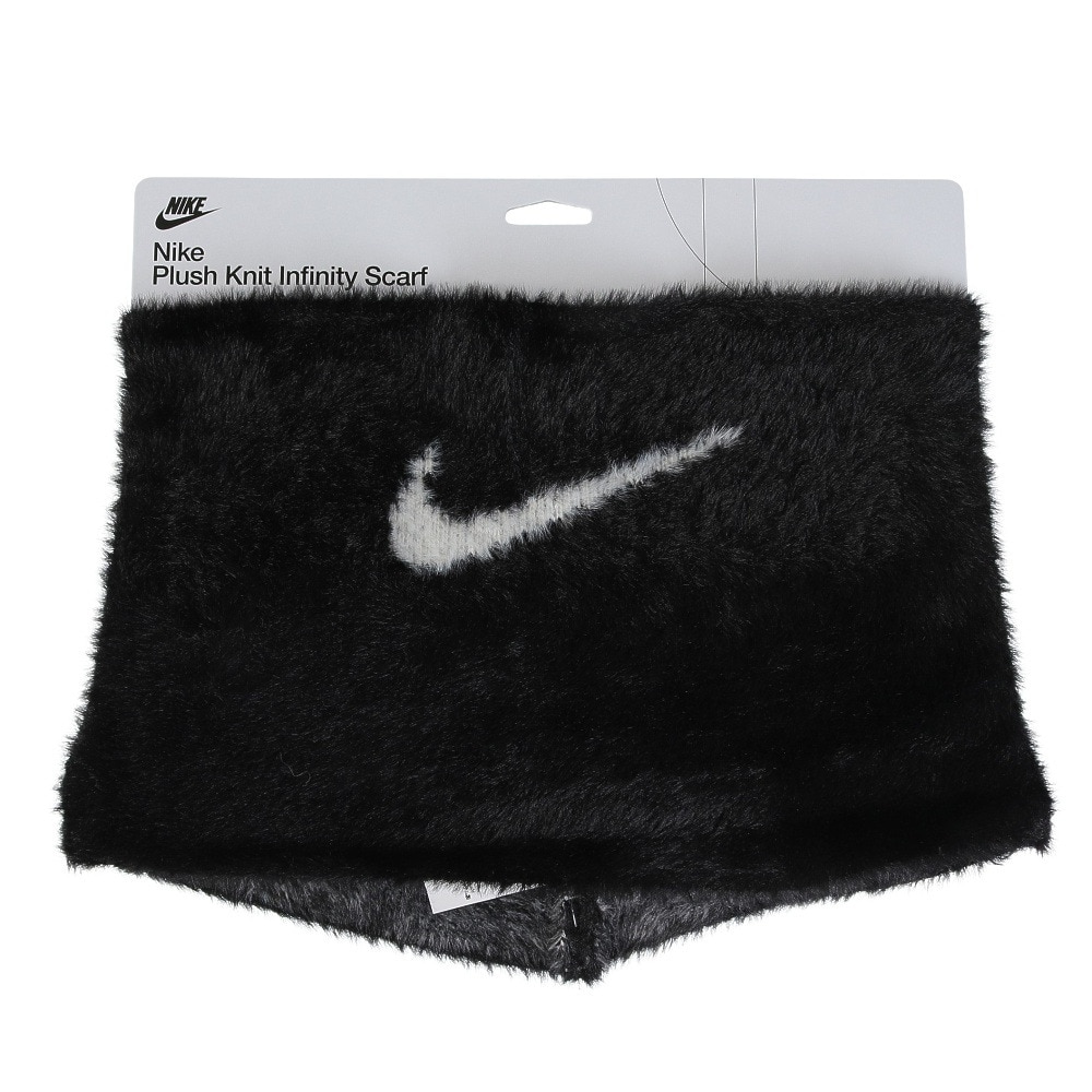 ナイキ（NIKE）（レディース）ネックウォーマー プラッシュニット インフィニティスカーフ 防寒 CW5034-010 黒 