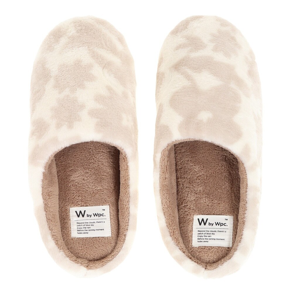 W.P.C（W.P.C）（レディース）もこもこルームシューズ W083-133 花と鳥オフ 防寒
