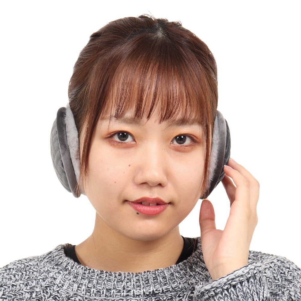ノーブランド（NO BRAND）（レディース）耳あて キルティング バックアーム イヤーマフ 901NN2II0557 GRY 防寒