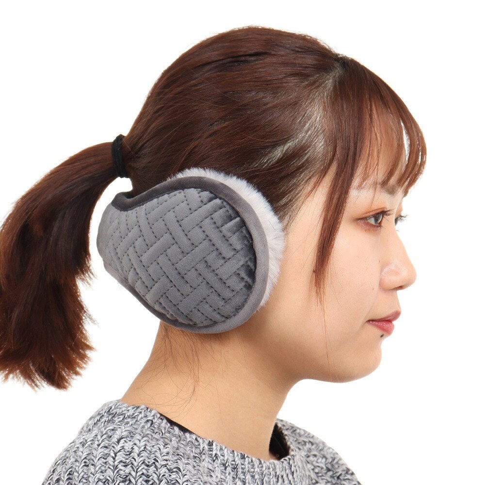 ノーブランド（NO BRAND）（レディース）耳あて キルティング バックアーム イヤーマフ 901NN2II0557 GRY 防寒
