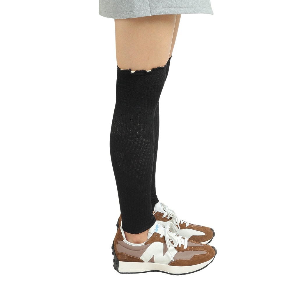 クー（Coo.）（レディース）レッグウォーマー 裏側シルク 901Q3OK0327 BLK 防寒 黒