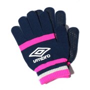 アンブロ（UMBRO）（キッズ）手袋 防寒 ジュニア マジックニットグローブ ネイビー ピンク UUDSJD56 NVPK