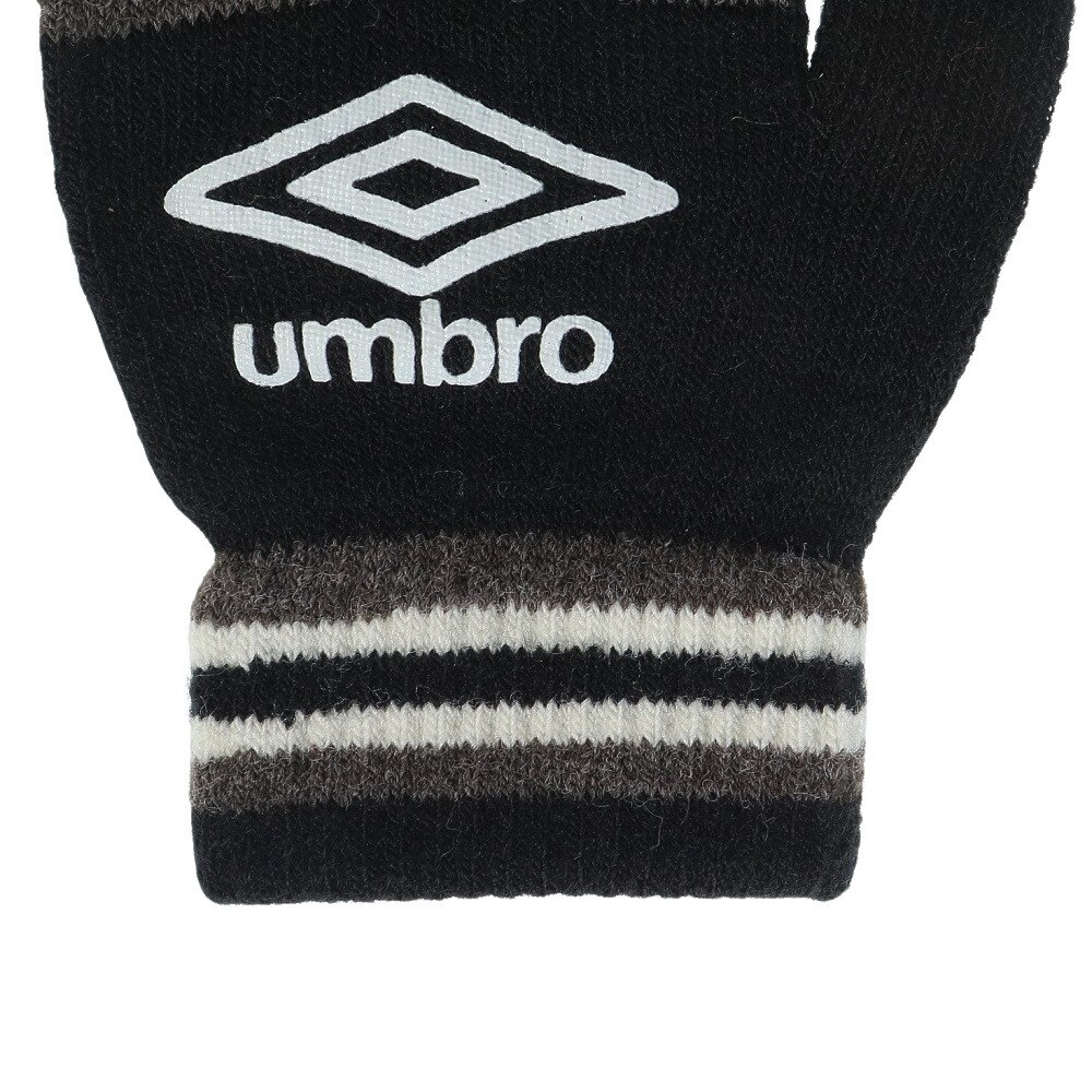 アンブロ（UMBRO）（キッズ）手袋 ジュニア ニットグローブ 防寒 UUDWJD55 BKGY