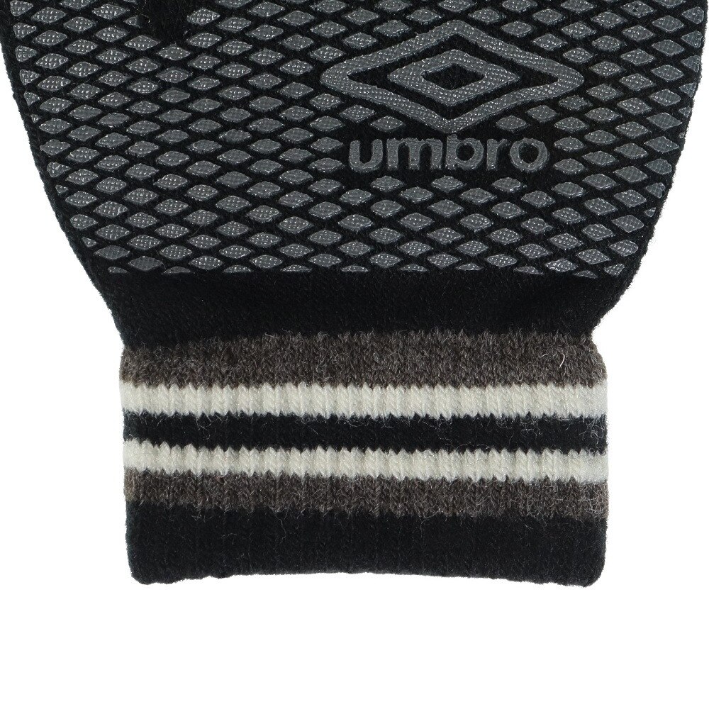 アンブロ（UMBRO）（キッズ）手袋 ジュニア ニットグローブ 防寒 UUDWJD55 BKGY