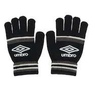 アンブロ(UMBRO)(キッズ)手袋 ジュニア ニットグローブ 防寒 UUDWJD55 BKGY
