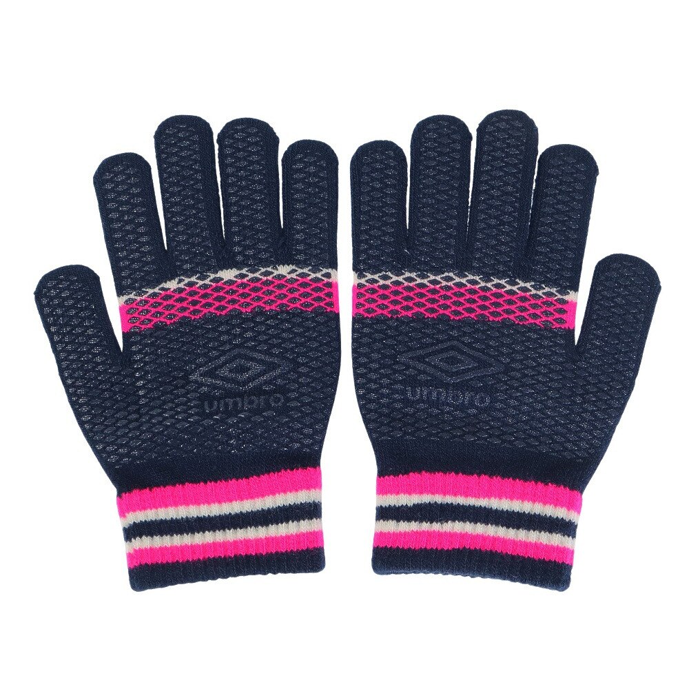 アンブロ（UMBRO）（キッズ）手袋 ジュニア ニットグローブ 防寒 UUDWJD55 NVPK