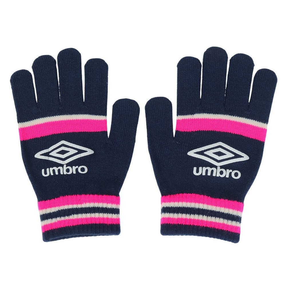 アンブロ（UMBRO）（キッズ）手袋 ジュニア ニットグローブ 防寒 UUDWJD55 NVPK