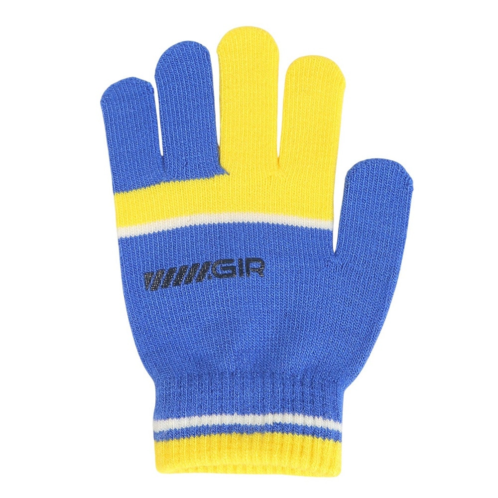 ジローム（GIRAUDM）（キッズ）ジュニア ストレッチニットグローブ WG3F0012-WA902-GRSN BLU 防寒 滑り止め