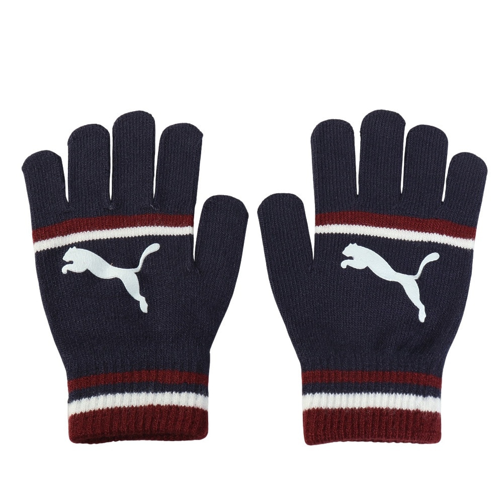 プーマ（PUMA）（メンズ、レディース）手袋 キャットロゴ マジックグローブ 紺 Sサイズ 04179813 防寒 寒さ対策 滑り止め加工